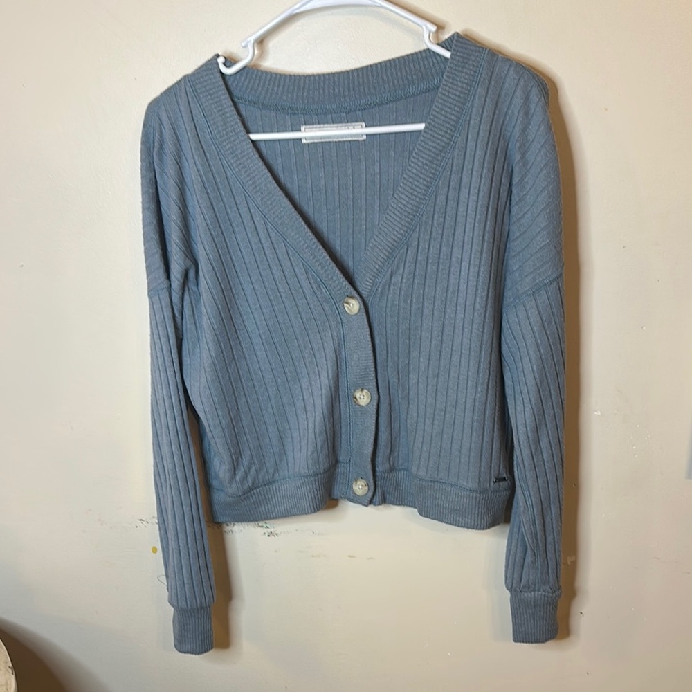 Women's Blue Cardigan Sweater